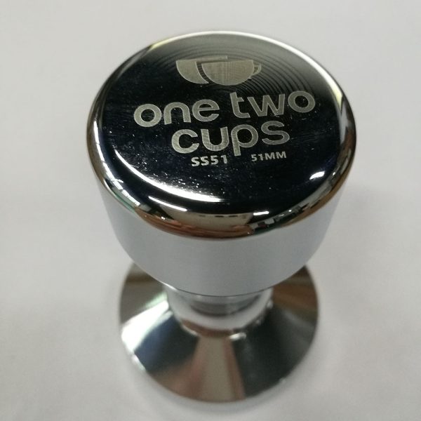 One Two Cups Tamper Kopi Espresso Flat Stainless Steel 51mm
