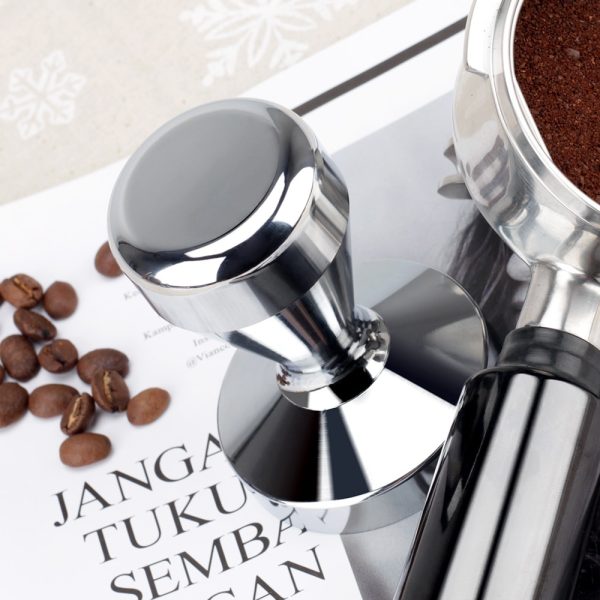 One Two Cups Tamper Kopi Espresso Flat Stainless Steel 51mm