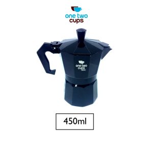 One Two Cups Moka Pot Pembuat Espresso Teko Stovetop Filter 450ml 9 Cups