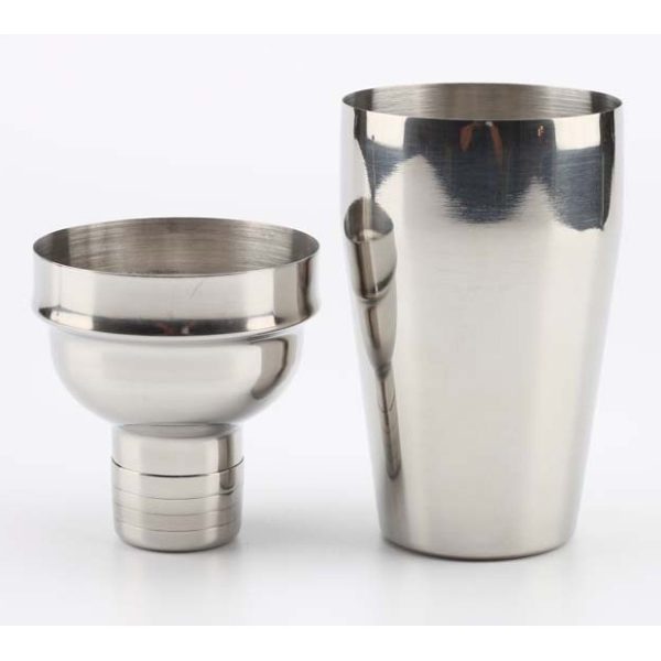 One Two Cups Bartender Drink Bar Set Cocktail Shaker Stainless Steel 5 in 1