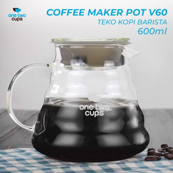 One Two Cups Coffee Maker Pot Drip Kettle Teko Kopi Barista - 600ml