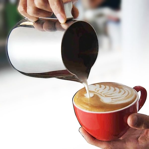 One Two Cups Gelas Pitcher Kopi Espresso Latte Art Stainless Steel 1000ml