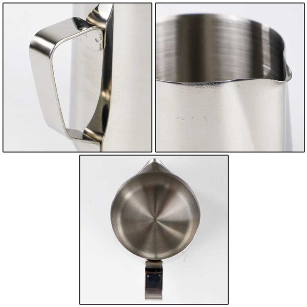 One Two Cups Gelas Pitcher Kopi Espresso Latte Art Stainless Steel 600ml - Silver