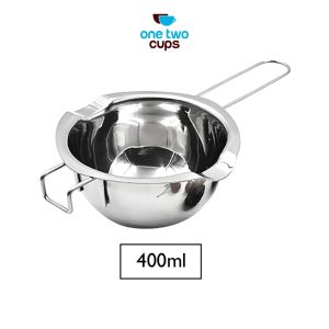 One Two Cups Panci Leleh Keju Coklat Stainless Steel Peralatan Masak
