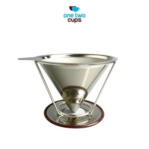 One Two Cups Filter Penyaring Kopi V60 Cone Coffee Dripper Filter Double Layer