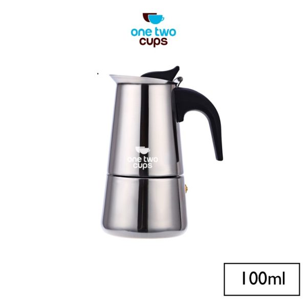 One Two Cups Espresso Coffee Maker Moka Pot Teko 100ml - Z21