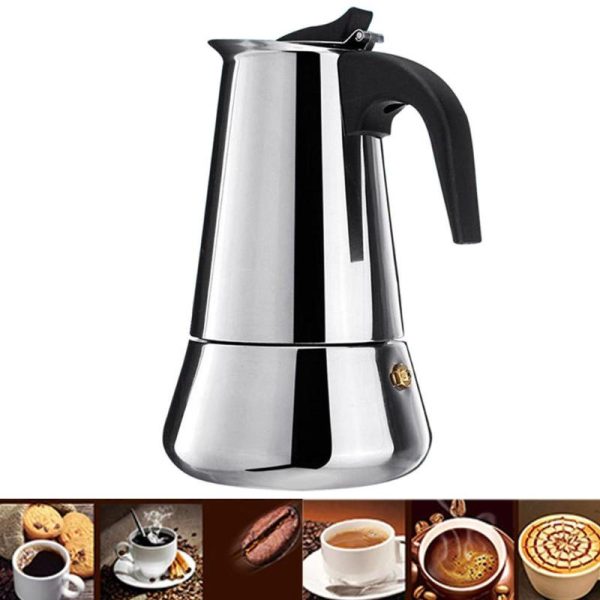 One Two Cups Espresso Coffee Maker Moka Pot Teko 100ml - Z21