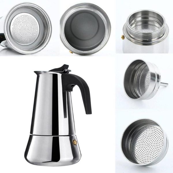 One Two Cups Espresso Coffee Maker Moka Pot Teko 100ml - Z21