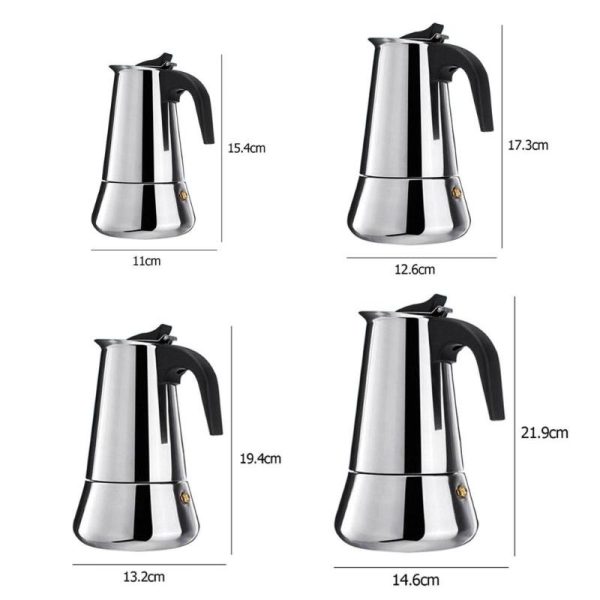 One Two Cups Espresso Coffee Maker Moka Pot Teko 100ml - Z21