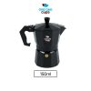 One Two Cups Espresso Coffee Maker Moka Pot Teko Stovetop Filter 150ml 3 Cups - MX001 - Black