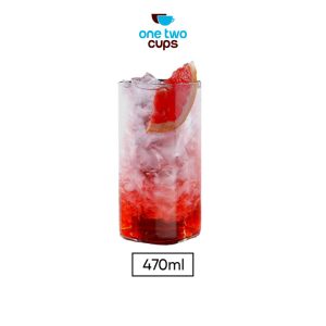 One Two Cups Gelas Kaca Kotak Juice Aesthetic Square Glass 470ml - LT5