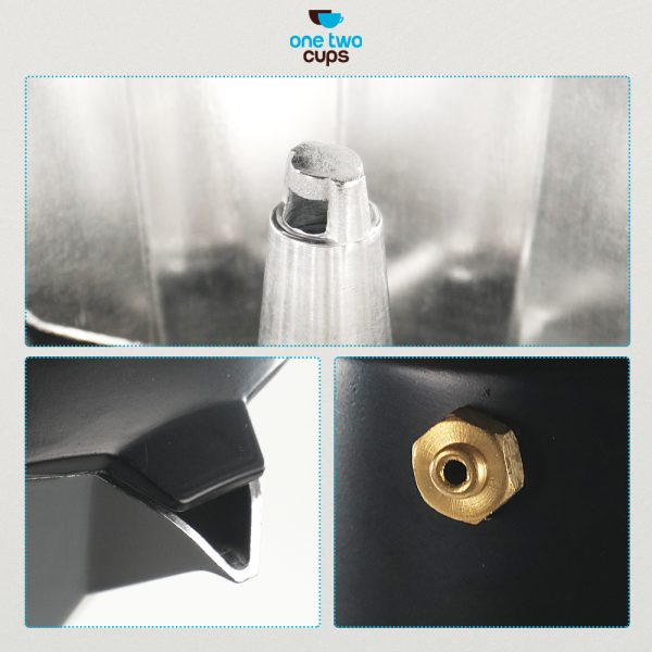 One Two Cups Moka Pot Espresso Coffee Maker Stovetop Teko Kopi - PL-315