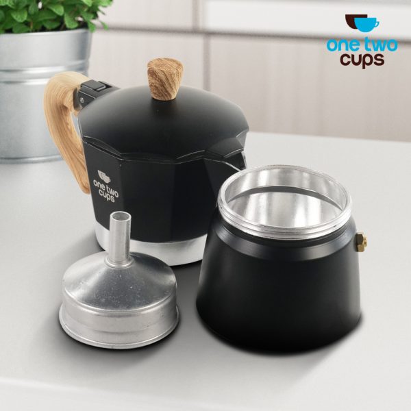 One Two Cups Moka Pot Espresso Coffee Maker Stovetop Teko Kopi - PL-315