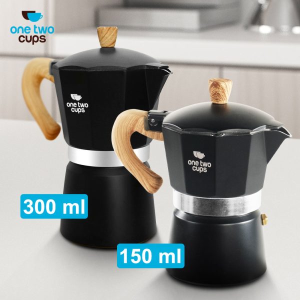 One Two Cups Moka Pot Espresso Coffee Maker Stovetop Teko Kopi - PL-315