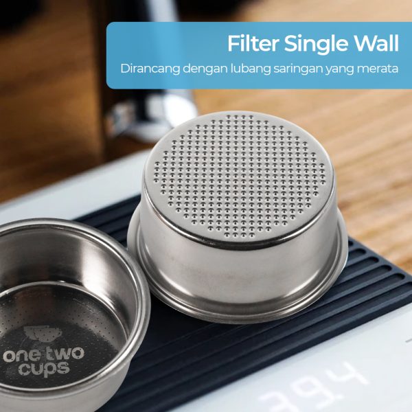 One Two Cups Filter Basket Portafilter Single Wall Breville 51mm - DL-01