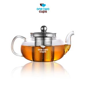 One Two Cups Teko Kaca Teh Chinese Teapot Tahan Panas Api with Filter - TP-759 - 600ml
