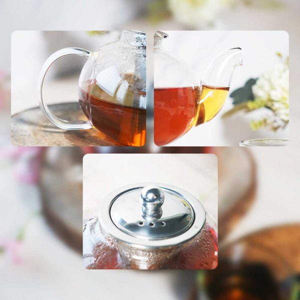 One Two Cups Teko Kaca Teh Chinese Teapot Tahan Panas Api with Filter - TP-759 - 600ml