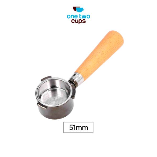 One Two Cups Bottomless Naked Portafilter Stainless Steel 51mm - EC680