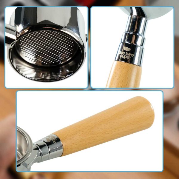 One Two Cups Bottomless Naked Portafilter Stainless Steel 51mm - EC680