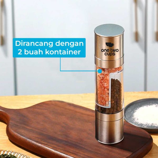 One Two Cups Penggiling Biji Lada 2 in 1 Spices Pepper Grinder 200ml - OT-22