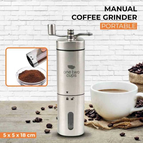 One Two Cups Alat Penggiling Kopi Manual Coffee Grinder Adjustable - EC03