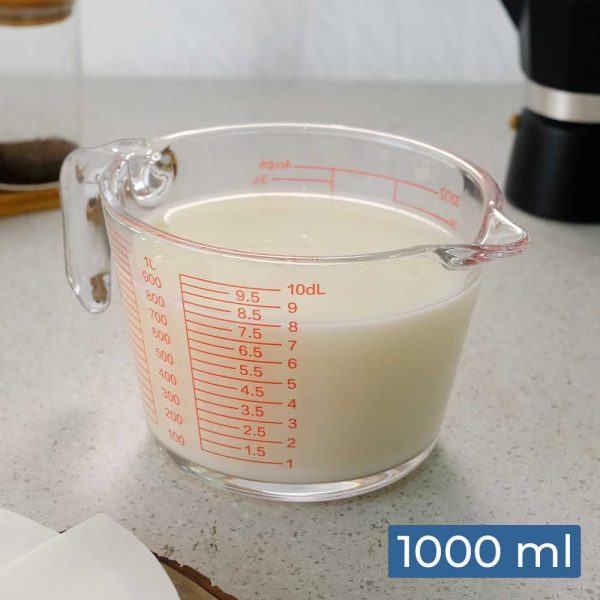 One Two Cups Gelas Ukur Takaran Kaca Microwave Heating Glass ML OZ Cup - GG-18