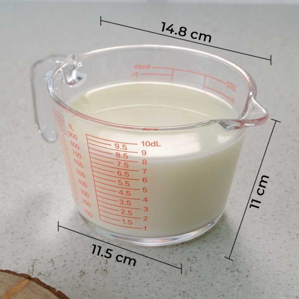 One Two Cups Gelas Ukur Takaran Kaca Microwave Heating Glass ML OZ Cup - GG-18