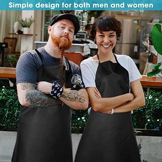 One Two Cups Celemek Masak Apron Dapur Kulit PU Waterproof Durable - ZHAP