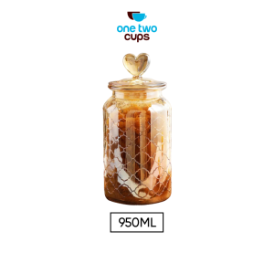 One Two Cups Toples Kaca Kedap Udara Sealed Food Storage Jar 950ml - GFS137