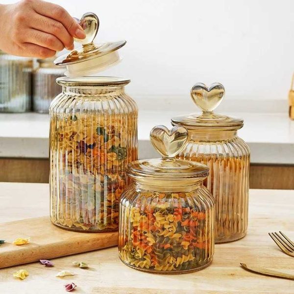 One Two Cups Toples Kaca Kedap Udara Sealed Food Storage Jar 950ml - GFS137