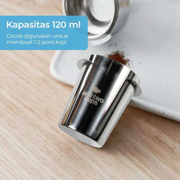 One Two Cups Dosing Cup Portafilter Espresso Machine Stainless 58mm - YXA046