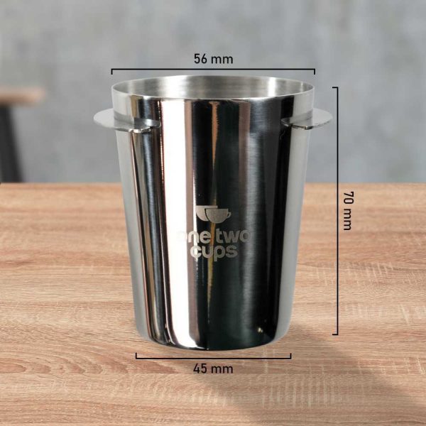 One Two Cups Dosing Cup Portafilter Espresso Machine Stainless 58mm - YXA046