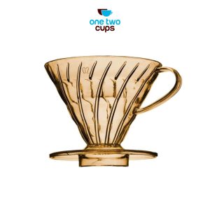 One Two Cups Filter Penyaring Kopi V60 Cone Coffee Dripper Plastik - SE105- Gold