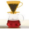 One Two Cups Filter Penyaring Kopi V60 Cone Coffee Dripper Plastik - SE105- Gold