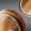 One Two Cups Toples Kaca Kedap Udara Canister Coffee Storage Wood Lid - SL01