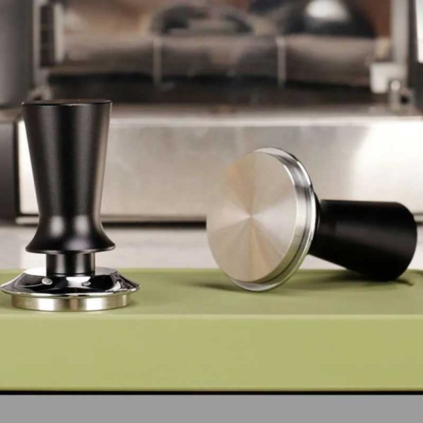 One Two Cups Tamper Kopi Espresso Flat Base Spring Loaded - FEN59