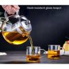 One Two Cups Teko Teh Kaca Tahan Panas dengan Saringan Glass Teapot - BR-352