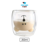 One Two Cups Gelas Beruang Double Wall Glass Insulated Cup 250ml - CIQ38