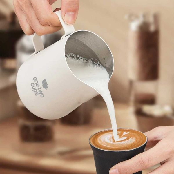 ginee_20241218193358008_2091392664.jpg One Two Cups Milk Jug Frothing Pitcher Stainless Steel 304 350ml - L-350