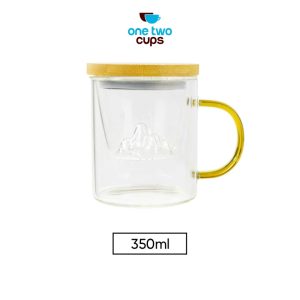 One Two Cups Gelas Minuman Teh 350ml with Filter - JJK8787