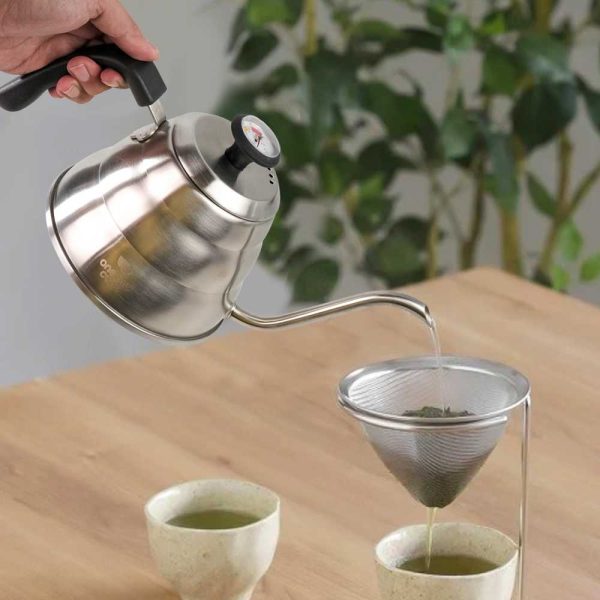 One Two Cups Coffee Maker Pot Drip Teko 1L with Thermometer