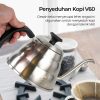 One Two Cups Coffee Maker Pot Drip Teko 1L with Thermometer