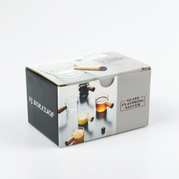 One Two Cups DROHOEY Gelas Milk Jug Handle Kayu Kopi Latte Art 100ml