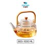 One Two Cups Teko Pitcher Gagang Kayu Glass Teapot Japanese Style - 8CV101-1000ML