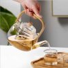One Two Cups Teko Pitcher Gagang Kayu Glass Teapot Japanese Style - 8CV101-1000ML