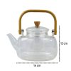 One Two Cups Teko Pitcher Gagang Kayu Glass Teapot Japanese Style - 8CV101-1000ML