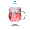 One Two Cups Gelas Cangkir Teh Tea Cup Mug 300ml with Infuser Filter - C224 - 300ML