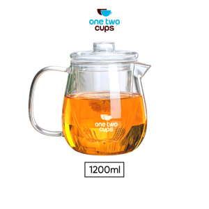 One Two Cups Teko Pitcher Glass Teapot Japanese Style Tea Infuse - CV102