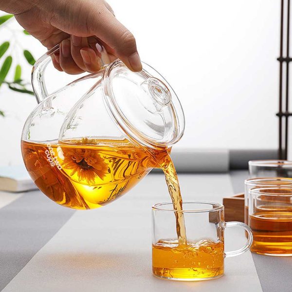 One Two Cups Teko Pitcher Glass Teapot Japanese Style Tea Infuse - CV102