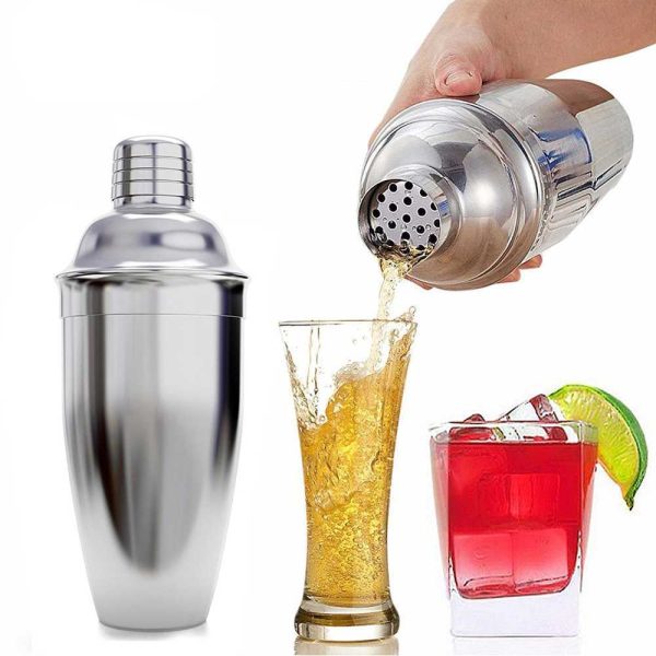One Two Cups 6 in 1 Bartender Cocktail Shaker Jigger Bar Spoon 750ml - BA016